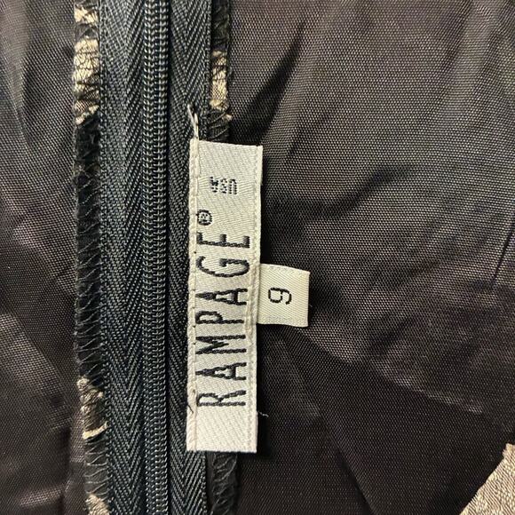 VTG RAMPAGE 90s Y2K Babydoll Dress burnout Whimsigoth Grunge Black Floral 6/8 - Picture 6 of 11